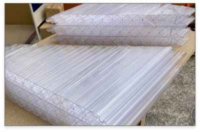 中空ポリカの斜めカット